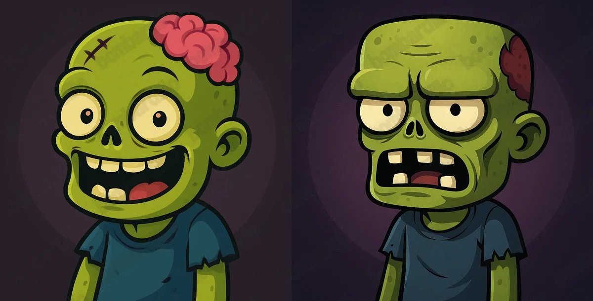 Creepy Cute: Zombie Icons Set