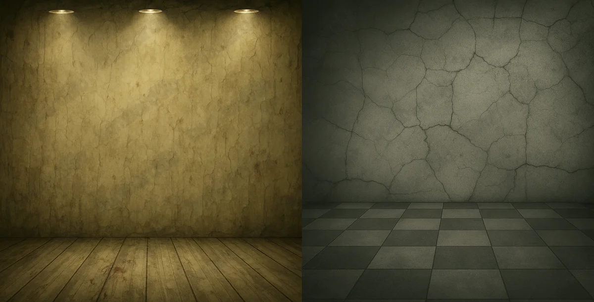 Creepy 2D Horror Backgrounds - Disturbing Room Scenes for Scary Games